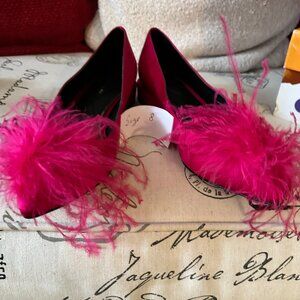 Fun Pink Flats with Pom Pom